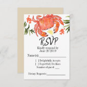 Seafood crail Sommer Party Rsvp Karte (Vorne/Hinten)