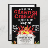Seafood Crawfish Crawfish Boil Summer Party Einlad Postkarte (Vorne/Hinten)