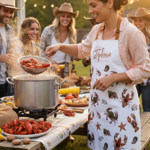 Seafood Crustacean Hummer Craster Muster Schürze