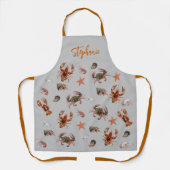 Seafood Crustacean Hummer Craster Muster Schürze (Vorderseite)