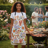 Seafood Feast All-Over Pattern Schürze