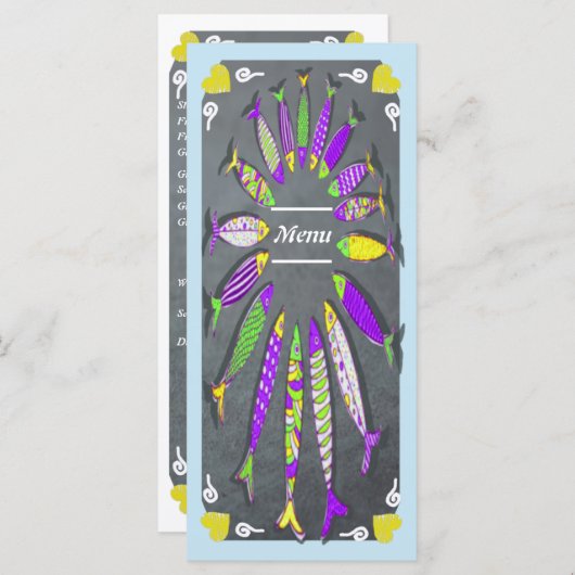 Seafood & Fish Restaurant Menu Menükarte (Vorne/Hinten)