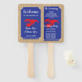 Seafood Hummer Boil Beach Hochzeitsprogramm Fan Fächer