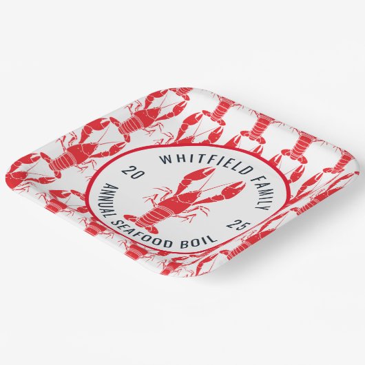 Seafood Hummer Boil Summer Party Pappteller (Gewinkelt)