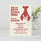 Seafood Hummer Red Einladung (Stehend Vorderseite)