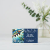 Seafood Lachs Shrimps Krabbenverkaufsgeschäft Verk Visitenkarte (Stehend Vorderseite)