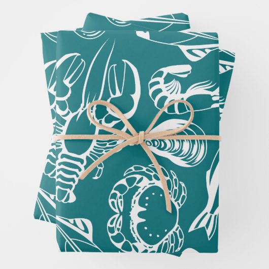 Seafood Lover Pattern Geschenkpapier Set (Beispiel)