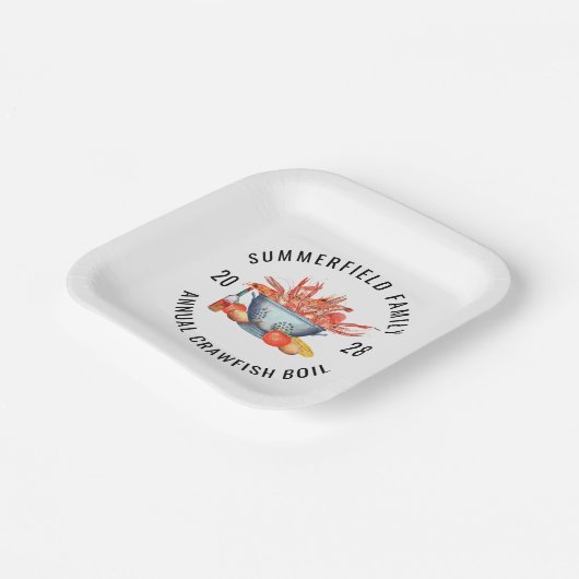 Seafood Matching Family Crawfish Party Pappteller (Gewinkelt)