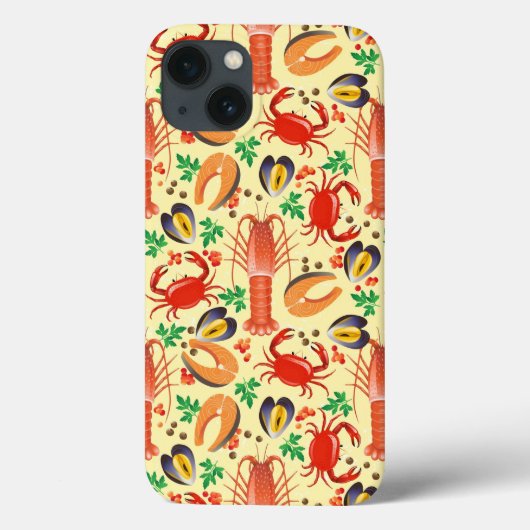 Seafood Pattern Case-Mate iPhone Hülle (Rückseite)