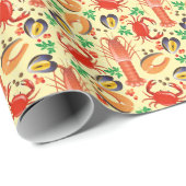 Seafood Pattern Geschenkpapier (Rolleneckpunkt)