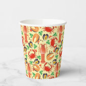Seafood Pattern Pappbecher (Links)