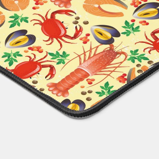 Seafood Pattern Schreibtischunterlage (Ecke)