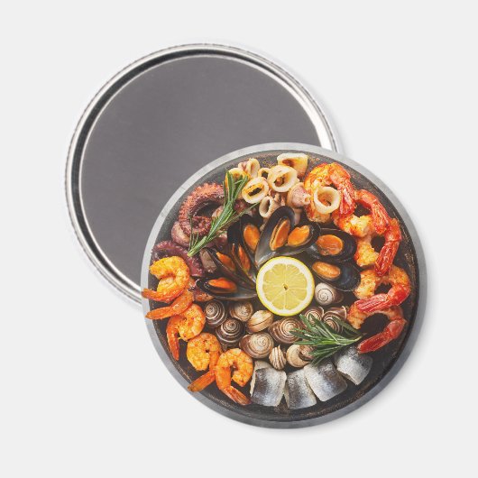 Seafood Platter Magnet (Vorderseite/Rückseite)
