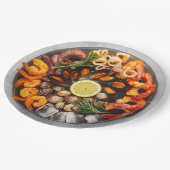 Seafood Platter Pappteller (Schrägansicht)