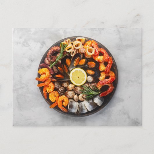 Seafood Platter Postkarte (Vorderseite)
