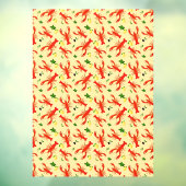 Seafood Restaurant Lobster Pattern Large Fensteraufkleber (Blatt 3)