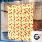 Seafood Restaurant Lobster Pattern Large Fensteraufkleber (Café-Fenster)