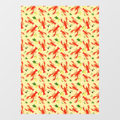 Seafood Restaurant Lobster Pattern Large Fensteraufkleber (Blatt)
