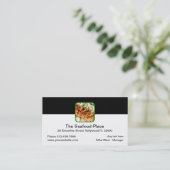 Seafood Restaurant Modernes Design Visitenkarte (Stehend Vorderseite)