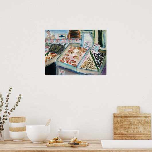 Seafood Sale Art Poster Print (Pike Place Seattle) (Küche)