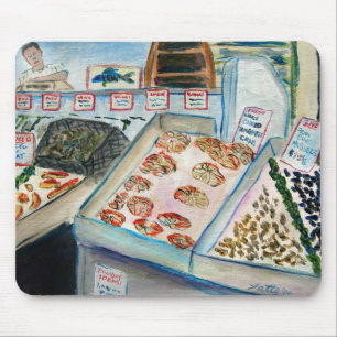 Seafood Sale Mousepad (Pike Place Seattle)
