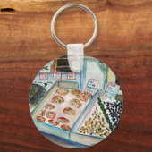 Seafood Sale Schlüsselanhänger (Pike Place Seattle (Vorderseite)