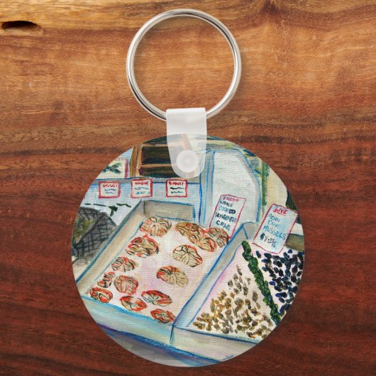 Seafood Sale Schlüsselanhänger (Pike Place Seattle (Vorderseite)