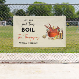 Seafood Summer Annual Crawfish Boil Party Banner