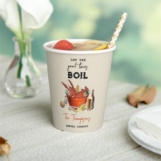 Seafood Summer Annual Crawfish Boil Party Pappbecher (In Situ)