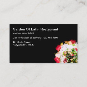 Seafood Sushi Restaurant Moderne Business Cards Visitenkarte