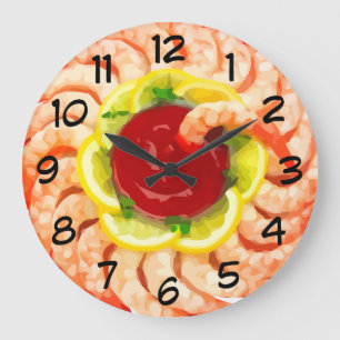 Seafood Theme Kitchen Wall Clocks Große Wanduhr