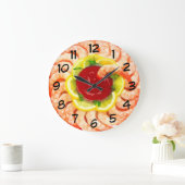Seafood Theme Kitchen Wall Clocks Große Wanduhr (Zuhause)