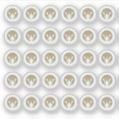 Seafood Wedding Place Cards Meal Choice Aufkleber (Vorderseite)