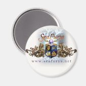 SeaFurys Schild (weiß) Magnet (Vorderseite/Rückseite)