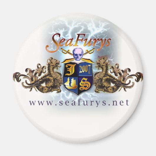 SeaFurys Schild (weiß) Magnet (Vorne)