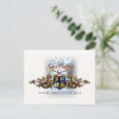 SeaFurys Schild (weiß) Postkarte (Stehend Vorderseite)