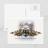 SeaFurys Schild (weiß) Postkarte (Vorne/Hinten)