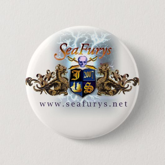 SeaFurys Schild-(weißer) Knopf Button (Vorderseite)