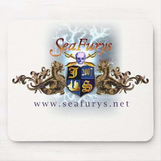 SeaFurys Schild (weißes) Mousepad (Vorne)