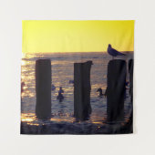 Seageln am Wasser Wandteppich (Vorderseite (Horizontal))