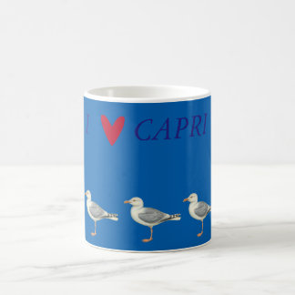 Seageln auf blauem Grund - Capri Kaffeetasse