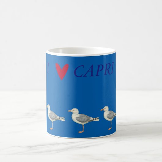 Seageln auf blauem Grund - Capri Kaffeetasse (Mittel)