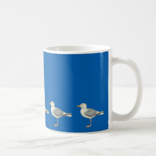 Seageln auf blauem Hintergrund Kaffeetasse