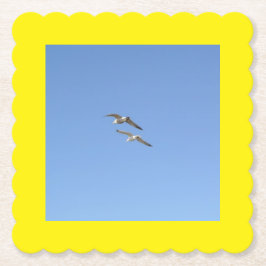 Seageln, die hoch fliegen untersetzer