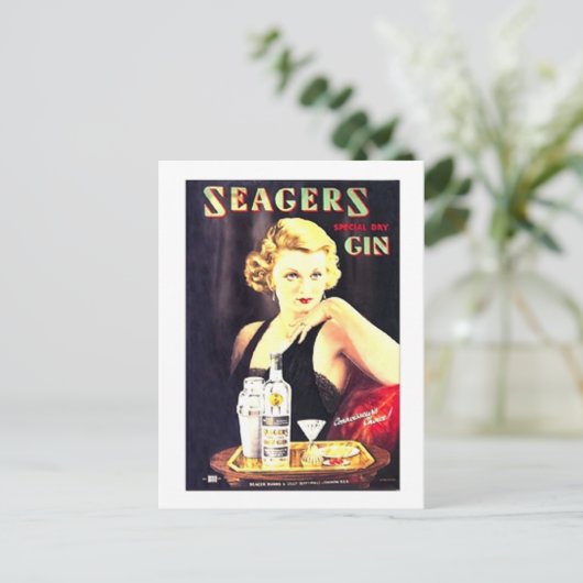 Seager's Gin Postkarte (Stehend Vorderseite)