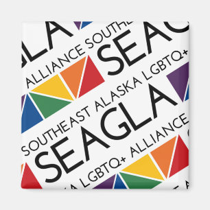 SEAGLA quadratischer Logo-Magnet Magnet