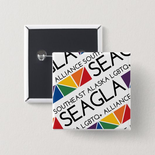 SEAGLA quadratisches Logo-Button Button (Vorne & Hinten)
