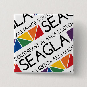 SEAGLA quadratisches Logo-Button Button