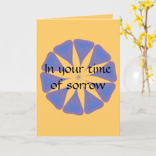 Seaglass Beileidskarte Karte (Gelbe Blume)