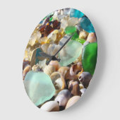 Seaglass dekorative Wanduhren Sea Glass Muscheln (Winkel)